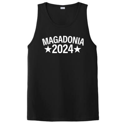 Magadonia 2024 Trump Supporter Proud Trump Voter Magadonian PosiCharge Competitor Tank