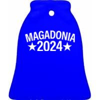 Magadonia 2024 Trump Supporter Proud Trump Voter Magadonian Ceramic Bell Ornament