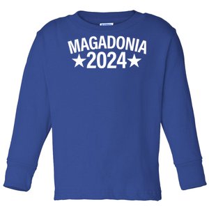 Magadonia 2024 Trump Supporter Proud Trump Voter Magadonian Toddler Long Sleeve Shirt