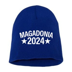 Magadonia 2024 Trump Supporter Proud Trump Voter Magadonian Short Acrylic Beanie