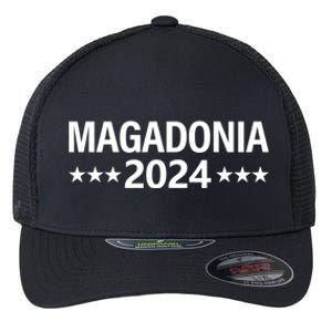 Magadonia 2024 Trump Supporter Proud Trump Voter Magadonian Flexfit Unipanel Trucker Cap