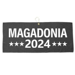 Magadonia 2024 Trump Supporter Proud Trump Voter Magadonian Large Microfiber Waffle Golf Towel