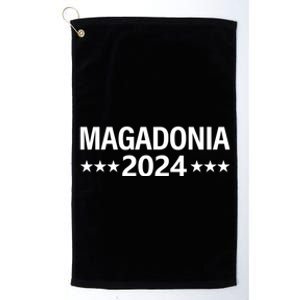 Magadonia 2024 Trump Supporter Proud Trump Voter Magadonian Platinum Collection Golf Towel