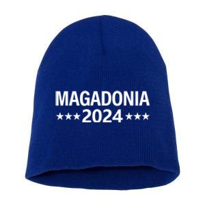 Magadonia 2024 Trump Supporter Proud Trump Voter Magadonian Short Acrylic Beanie