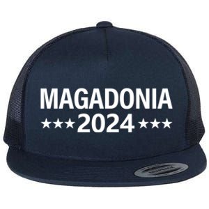 Magadonia 2024 Trump Supporter Proud Trump Voter Magadonian Flat Bill Trucker Hat