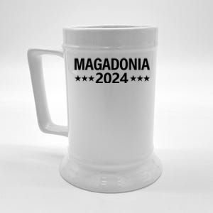 Magadonia 2024 Trump Supporter Proud Trump Voter Magadonian Beer Stein