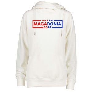 Magadonia 2024 Trump Supporter Proud Trump Voter Magadonian Womens Funnel Neck Pullover Hood