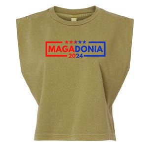 Magadonia 2024 Trump Supporter Proud Trump Voter Magadonian Garment-Dyed Women's Muscle Tee