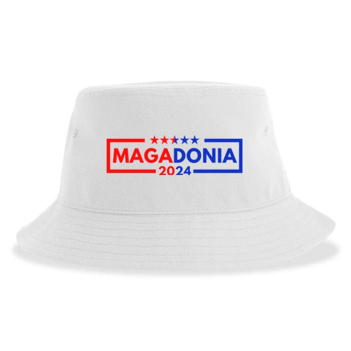 Magadonia 2024 Trump Supporter Proud Trump Voter Magadonian Sustainable Bucket Hat