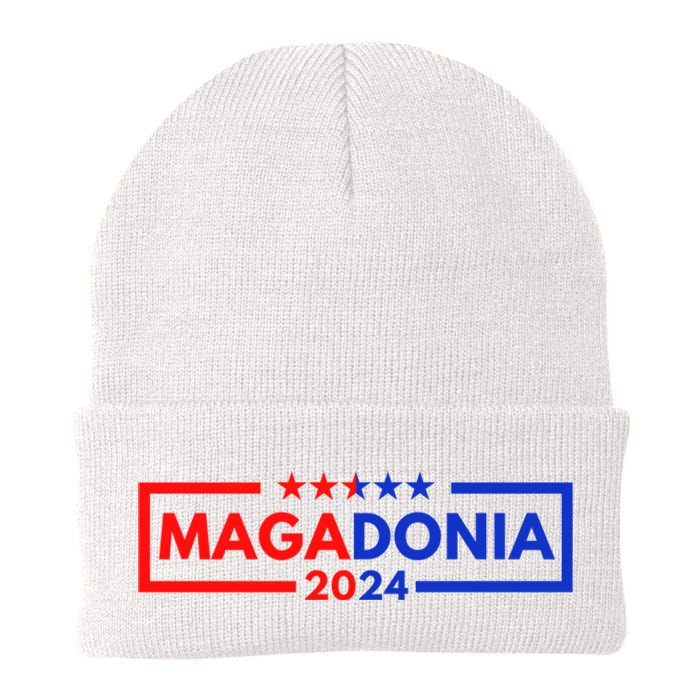 Magadonia 2024 Trump Supporter Proud Trump Voter Magadonian Knit Cap Winter Beanie