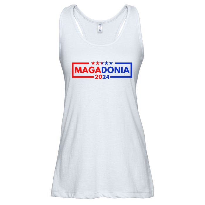 Magadonia 2024 Trump Supporter Proud Trump Voter Magadonian Ladies Essential Flowy Tank