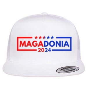 Magadonia 2024 Trump Supporter Proud Trump Voter Magadonian Flat Bill Trucker Hat