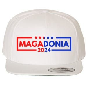 Magadonia 2024 Trump Supporter Proud Trump Voter Magadonian Wool Snapback Cap