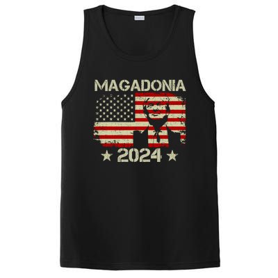 Magadonia 2024 Trump Supporter Proud Trump Voter Magadonian PosiCharge Competitor Tank