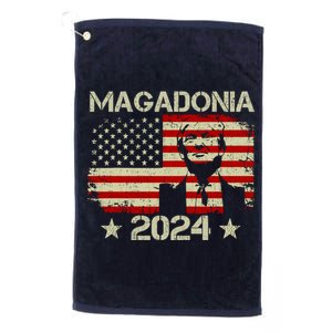 Magadonia 2024 Trump Supporter Proud Trump Voter Magadonian Platinum Collection Golf Towel