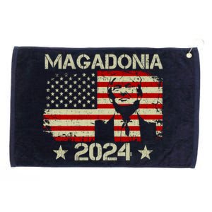 Magadonia 2024 Trump Supporter Proud Trump Voter Magadonian Grommeted Golf Towel