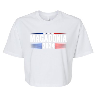 Magadonia 2024 Trump Voter Proud Trump Supporter Magadonian Bella+Canvas Jersey Crop Tee