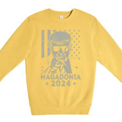 Magadonia 2024 Trump Supporter Proud Trump Voter Magadonian Premium Crewneck Sweatshirt