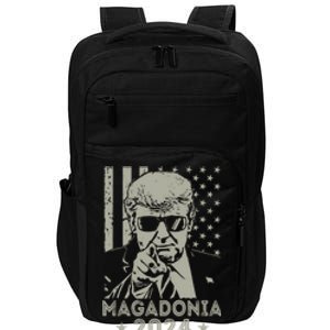 Magadonia 2024 Trump Supporter Proud Trump Voter Magadonian Impact Tech Backpack