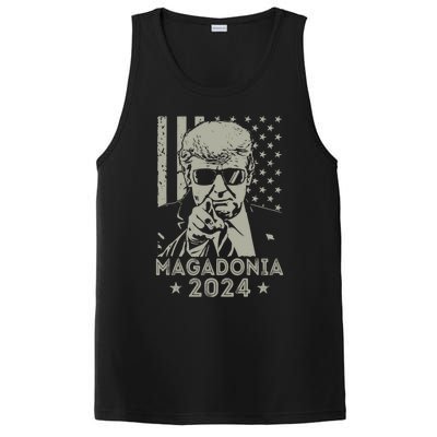 Magadonia 2024 Trump Supporter Proud Trump Voter Magadonian PosiCharge Competitor Tank