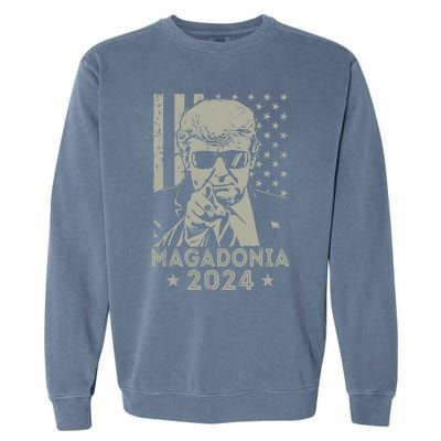 Magadonia 2024 Trump Supporter Proud Trump Voter Magadonian Garment-Dyed Sweatshirt