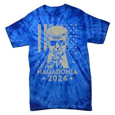 Magadonia 2024 Trump Supporter Proud Trump Voter Magadonian Tie-Dye T-Shirt