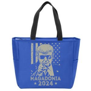 Magadonia 2024 Trump Supporter Proud Trump Voter Magadonian Zip Tote Bag