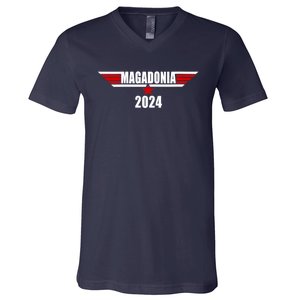 Magadonia 2024 Trump Voter Proud Trump Supporter Magadonian V-Neck T-Shirt