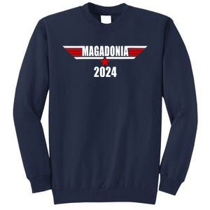 Magadonia 2024 Trump Voter Proud Trump Supporter Magadonian Tall Sweatshirt