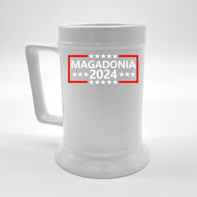 Magadonia 2024 Trump Supporter Proud Trump Voter Magadonian Beer Stein