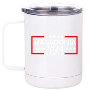 Magadonia 2024 Trump Supporter Proud Trump Voter Magadonian 12 oz Stainless Steel Tumbler Cup