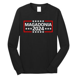 Magadonia 2024 Trump Supporter Proud Trump Voter Magadonian Long Sleeve Shirt