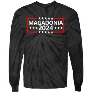 Magadonia 2024 Trump Supporter Proud Trump Voter Magadonian Tie-Dye Long Sleeve Shirt