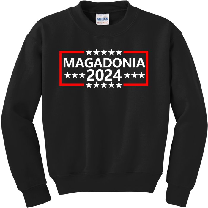 Magadonia 2024 Trump Supporter Proud Trump Voter Magadonian Kids Sweatshirt