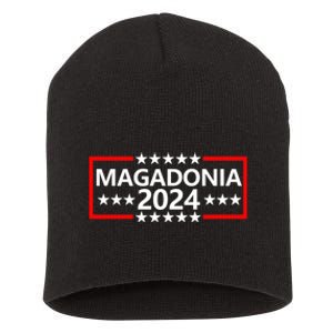 Magadonia 2024 Trump Supporter Proud Trump Voter Magadonian Short Acrylic Beanie