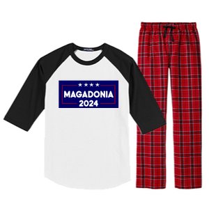 Magadonia 2024 Trump Voter Proud Trump Supporter Magadonian Raglan Sleeve Pajama Set