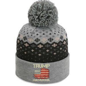 Magadonia 2024 Trump Supporter Proud Trump Voter Magadonian The Baniff Cuffed Pom Beanie