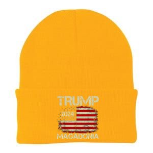 Magadonia 2024 Trump Supporter Proud Trump Voter Magadonian Knit Cap Winter Beanie