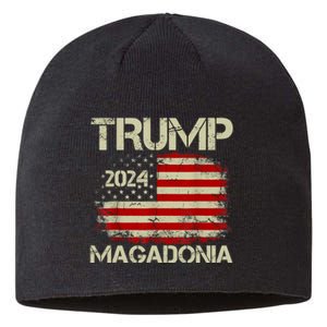 Magadonia 2024 Trump Supporter Proud Trump Voter Magadonian Sustainable Beanie