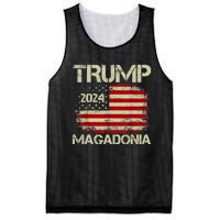 Magadonia 2024 Trump Supporter Proud Trump Voter Magadonian Mesh Reversible Basketball Jersey Tank