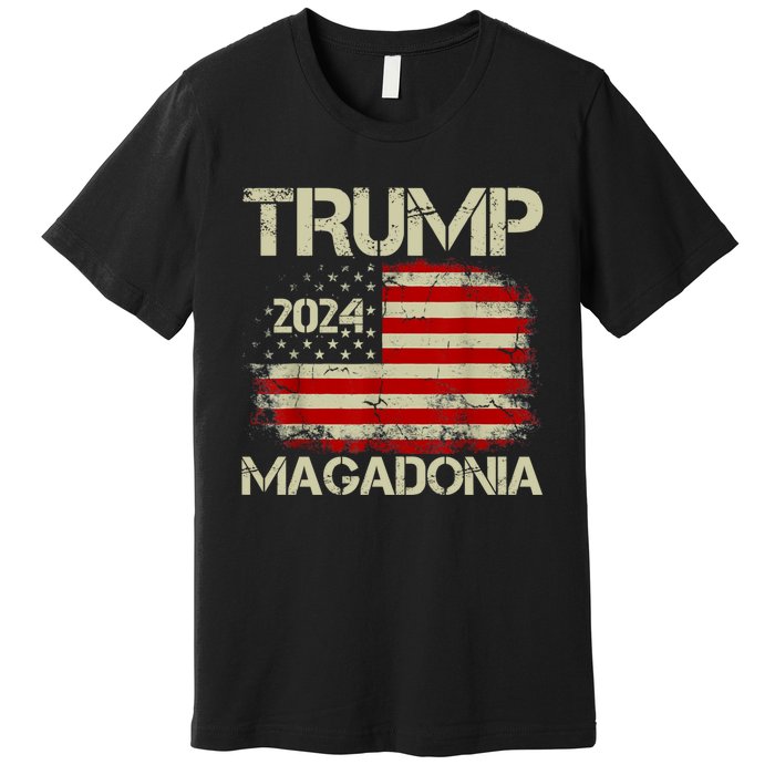 Magadonia 2024 Trump Supporter Proud Trump Voter Magadonian Premium T-Shirt