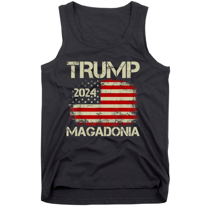 Magadonia 2024 Trump Supporter Proud Trump Voter Magadonian Tank Top