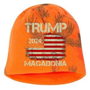 Magadonia 2024 Trump Supporter Proud Trump Voter Magadonian Kati - Camo Knit Beanie