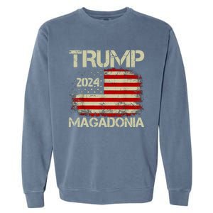 Magadonia 2024 Trump Supporter Proud Trump Voter Magadonian Garment-Dyed Sweatshirt