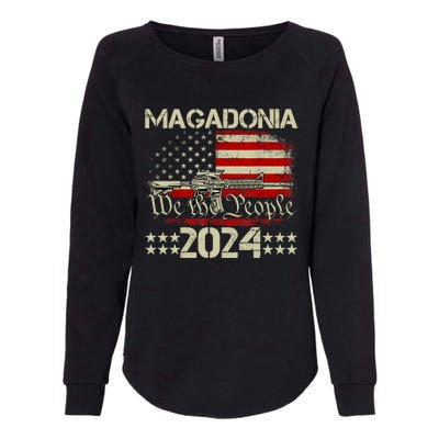 Magadonia 2024 Trump Supporter Proud Trump Voter Magadonian Womens California Wash Sweatshirt