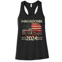 Magadonia 2024 Trump Supporter Proud Trump Voter Magadonian Women's Racerback Tank