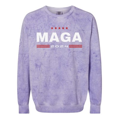 Maga 2024 Trump Supporters Presidential Election American Colorblast Crewneck Sweatshirt