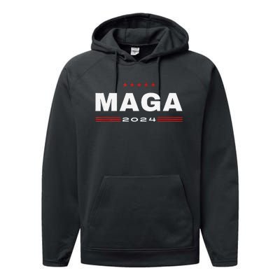 Maga 2024 Trump Supporters Presidential Election American Performance Fleece Hoodie