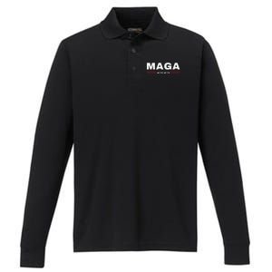 Maga 2024 Trump Supporters Presidential Election American Performance Long Sleeve Polo