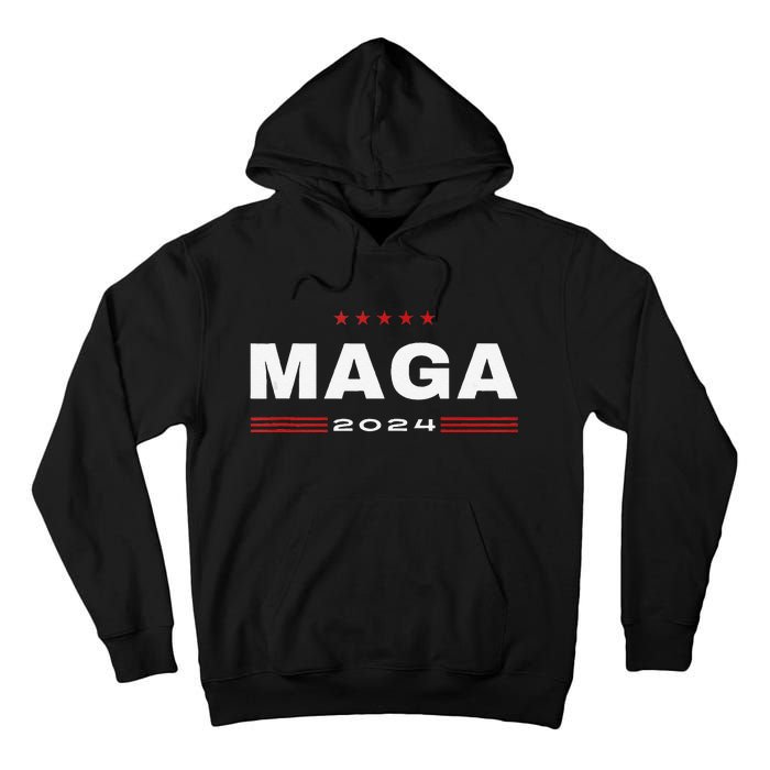 Maga 2024 Trump Supporters Presidential Election American Tall Hoodie